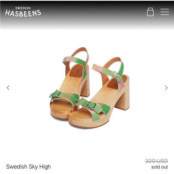 Swedish Hasbeens sky high sandals. Brand new in box. Size 9 - Picture 4 of 4